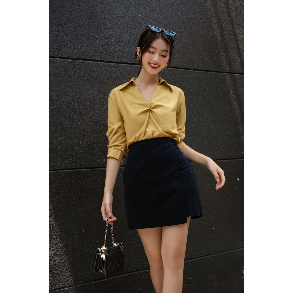 OLV - Áo Mustard Twist Blouse
