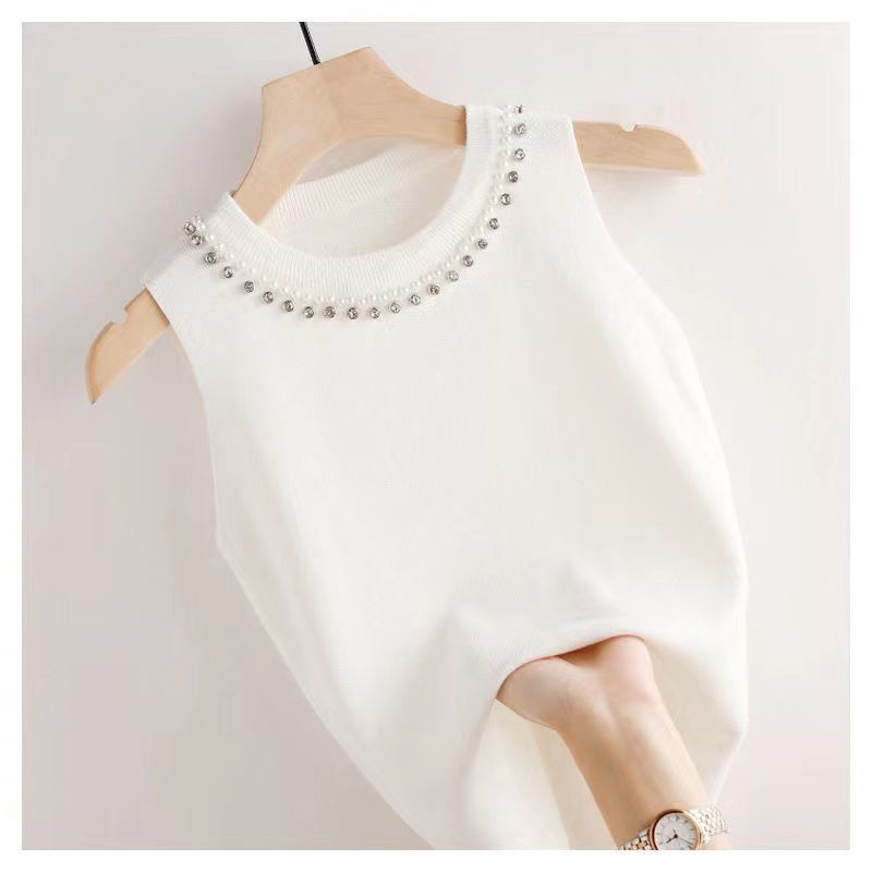 Summer close-fitting short Beaded camisole