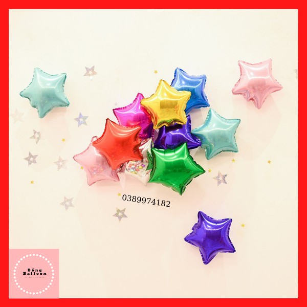 Bong bóng kiếng ngôi sao tráng nhôm ❤️FREESHIP❤️ Bóng bay hình ngôi sao size 5inchs, 12cm trang trí sinh nhật, đám cưới