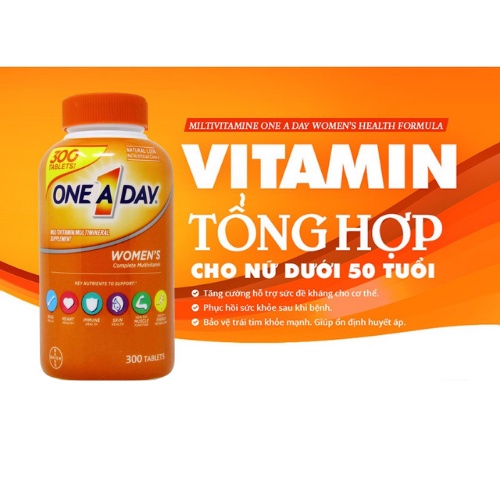 Viên Uống Vitamin Tổng Hợp Cho Nữ One A Day Women's Formula Của Mỹ 300 Viên - Chính Hãng