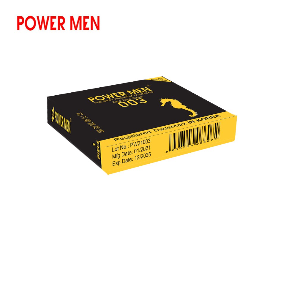 Bao cao su Powermen Điệp Viên Tàng Hình 0.03 chống xuất tinh sớm Hộp 1 chiếc