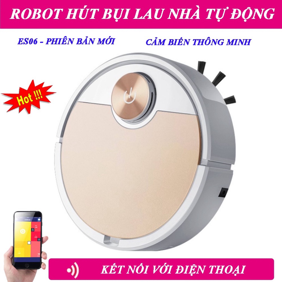 Robot Hút Bụi Tự Động,PHIÊN BẢN NÂNG CẤP Điều Khiển Qua App Điện Thoại, Hệ Thống Cảm Biến Hiện Đại, Chế Độ Hú