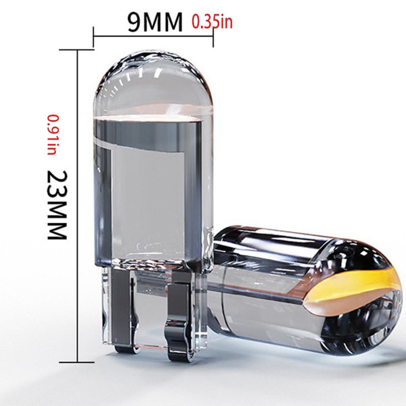 Bộ 10 đèn LED COB Dc 12v T10 6000k cho xe hơi chất lượng cao