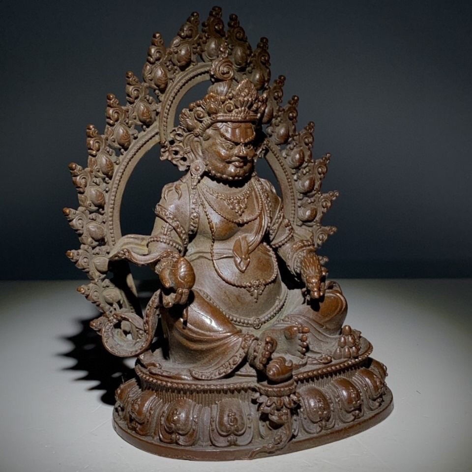 ✎Đồ cổ và đồ cũ Huang Caishen vật trang trí nhỏ đã qua sử dụng bằng đồng cũ đồ cổ chính hãng túi cũ túi chính hãng sưu t