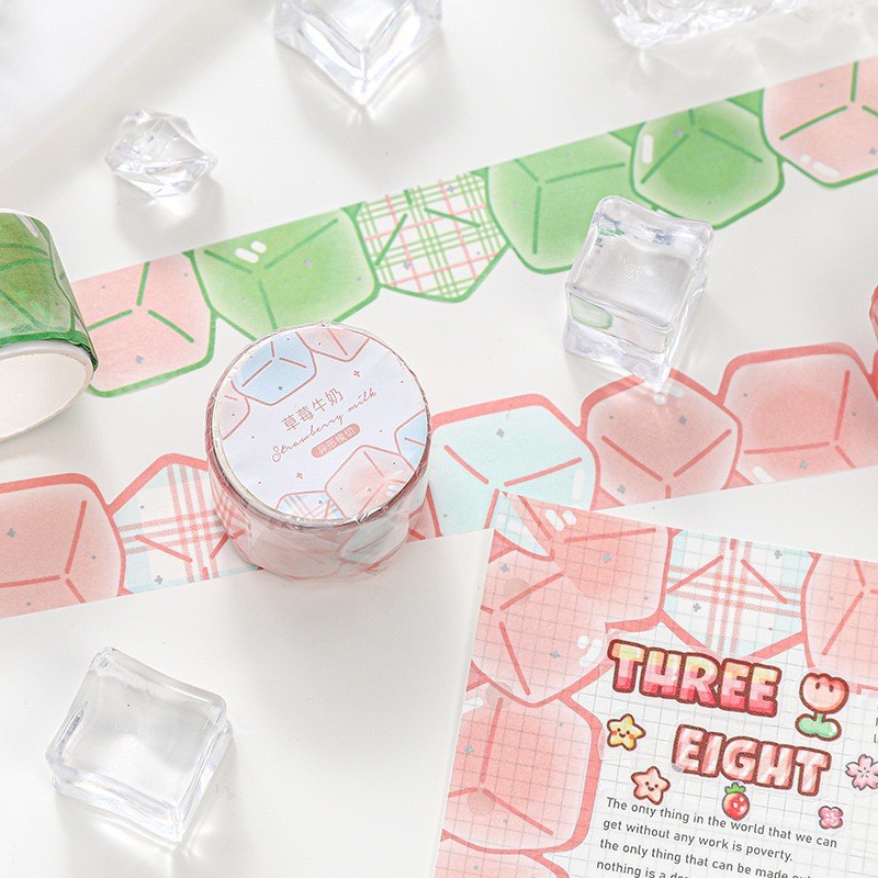 Washi Tape Cuộn Dễ Thương Dùng Trang Trí Sổ, Toploader, Hình - Hidair shop