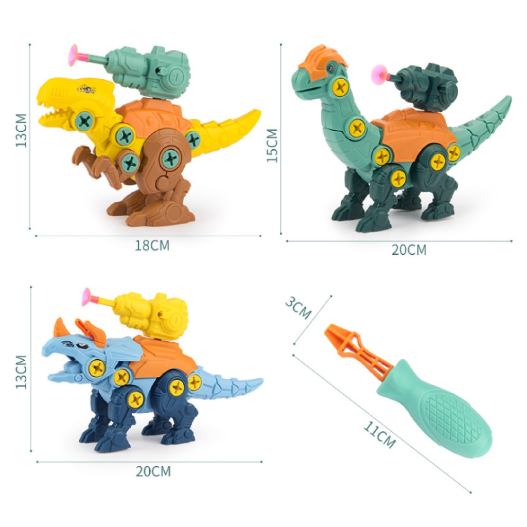 Đồ Chơi Thông Minh Khủng Long Lắp Ráp Cho Bé Loại Lớn Kèm Phi Tiêu Nhựa Cao Cấp