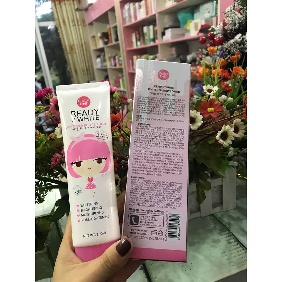 Dưỡng thể trắng da toàn thân Cathy Doll Ready 2 White Whitener Body Lotion