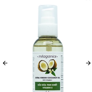 Dầu Dừa Tinh Khiết Vitamin E Milaganics Chai 100ml