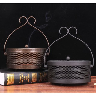 Hộp đốt nhang muỗi CỔ ĐIỂN, khay đựng hương muỗi chuyên dụng KIM LOẠI an toàn chống cháy siêu tiện dụng