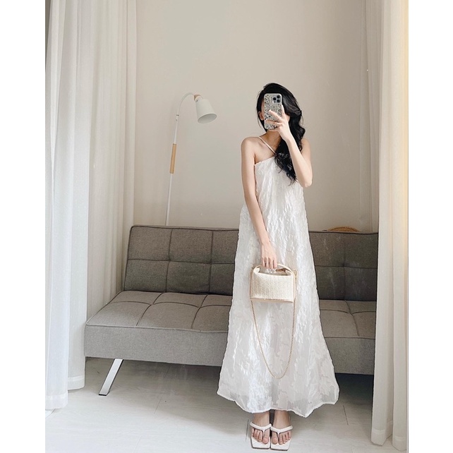 Váy yếm gấm dáng dài Samhyewear