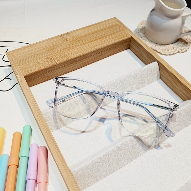 Kính nhựa dẽo mãnh form vuông siêu nhẹ, màu pastel phong cách korea