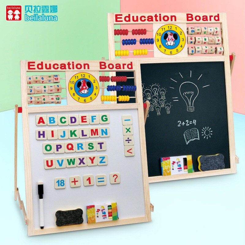 BẢNG HỌC TOÁN BẰNG GỖ 2 MẶT
