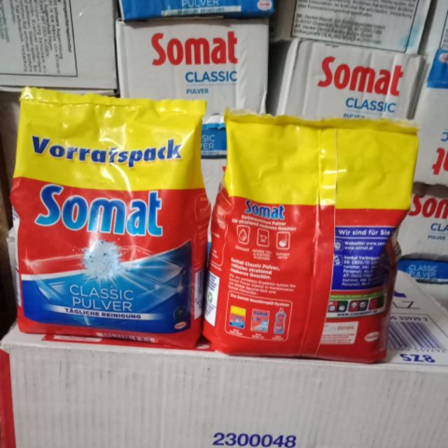 Bột rửa bát Somat 2,4 kg ( Combo 2 túi ) tặng que thử nước cứng