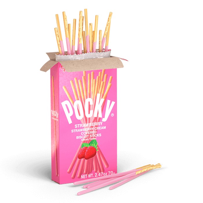 Bánh que Glico Pocky vị Dâu Hộp 38g