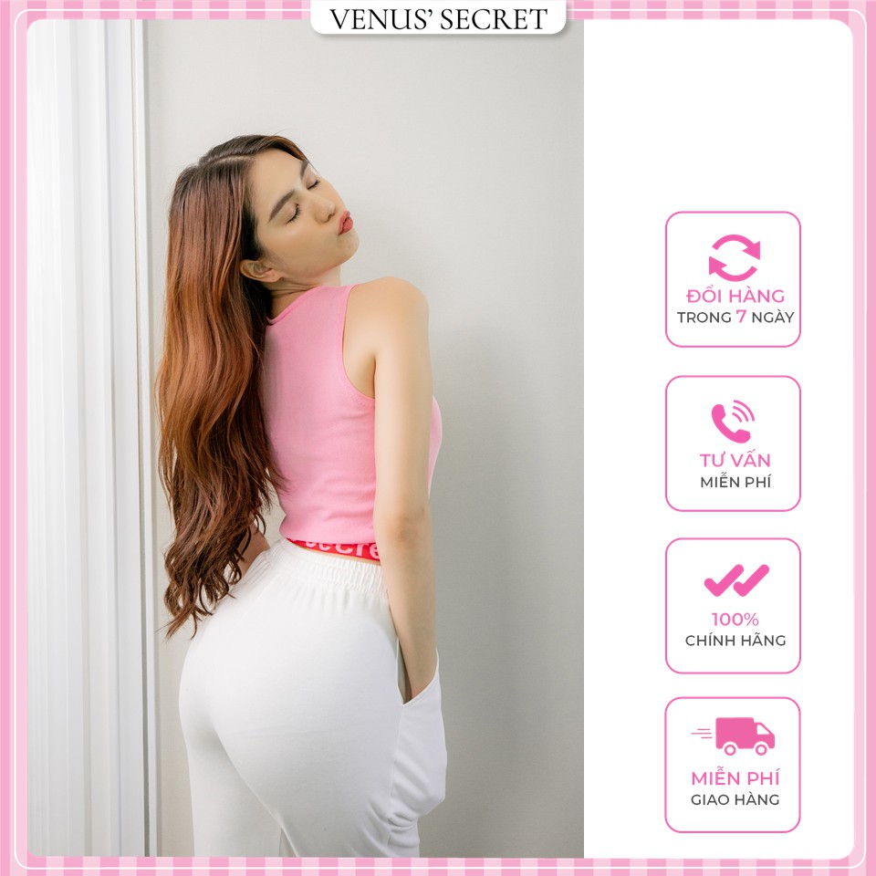 Áo croptop sát nách nữ cổ tròn ôm dáng thời trang VENUSSECRET