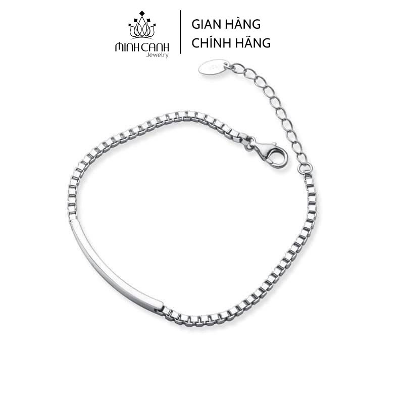 [Mã FARSBRT51 giảm 20k đơn từ 0Đ] Lắc Tay Bạc Nữ Dạng Thanh Bạc S925 Xi Bạch Kim - Minh Canh Jewelry