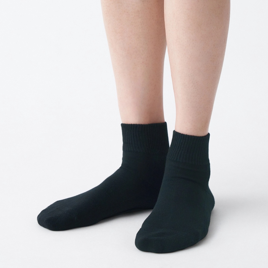 Muji Tất Cổ Lửng Ôm 90 Độ - Lòng Tất Dệt Kiểu Vòng