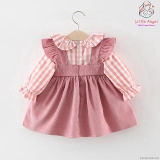 Đầm Bé Gái Tay Dài Phối Lưới
