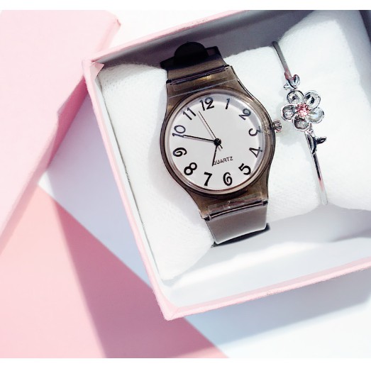 ĐỒNG HỒ NỮ DÂY CAO SU TRONG SUỐT NHIỀU MÀU D303 CỰC ĐẸP | BigBuy360 - bigbuy360.vn