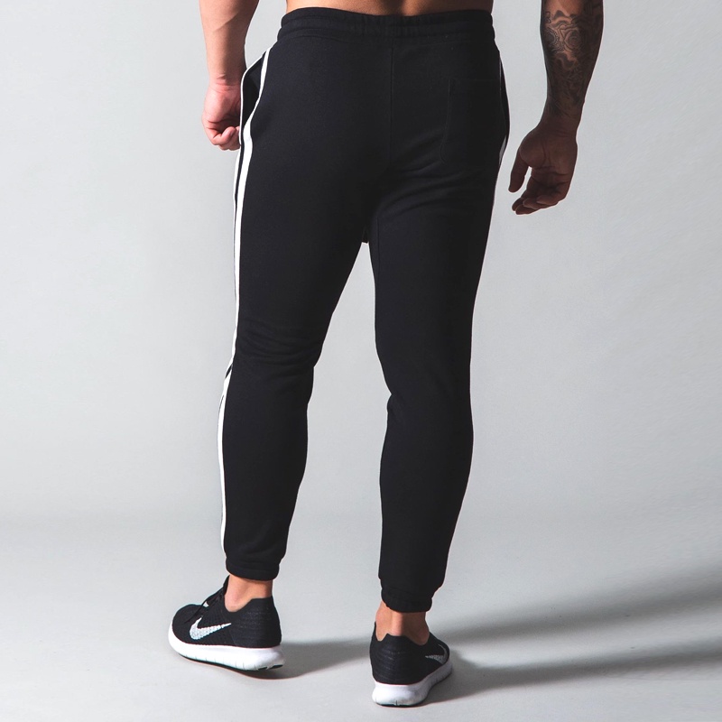 Quần Thể Thao Cotton Phối Sọc Cá Tính Dành Cho Nam / Size M-3XL