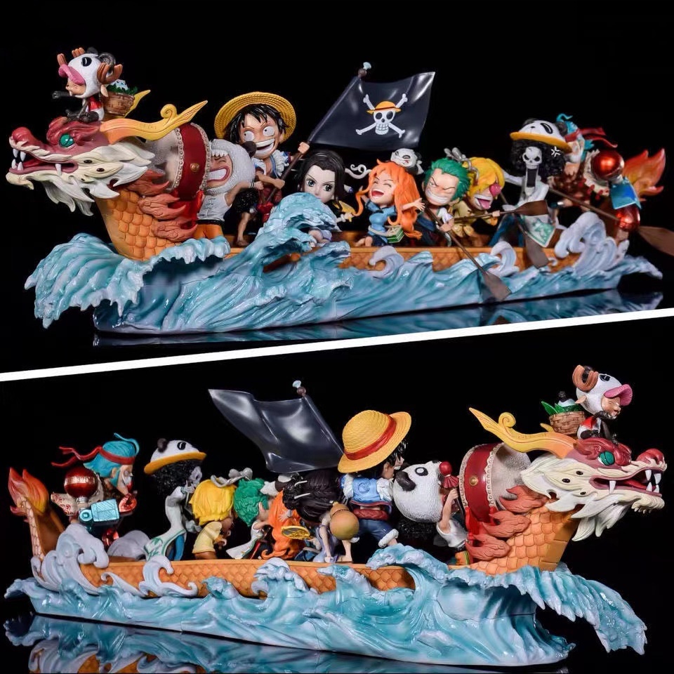 Mô Hình Team Luffy Đua Thuyền Rồng Siêu To, Figure Luffy - Mô Hình One Piece