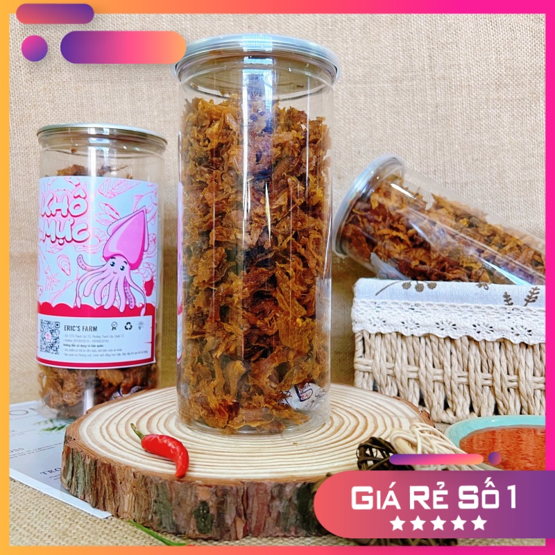 Mực xé tẩm vị Eric's Farm 250g, thấm vị, siêu ngon, ăn vặt Sài Gòn giá rẻ