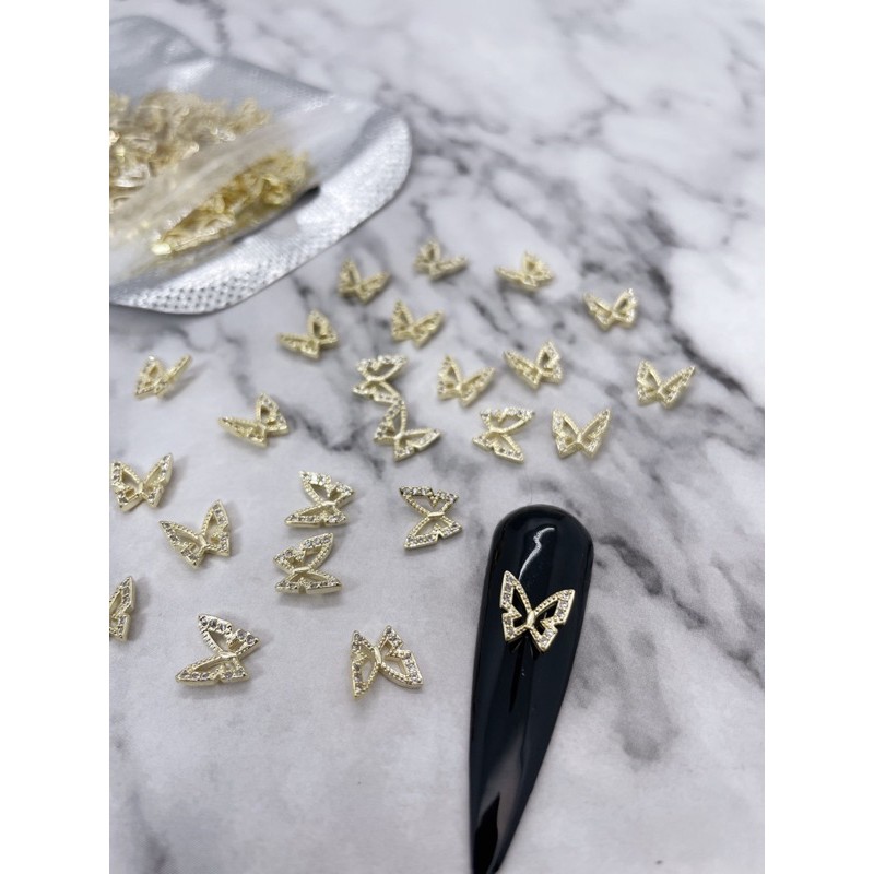 phụ kiện charm hình bướm gắn móng tay nail 1 viên