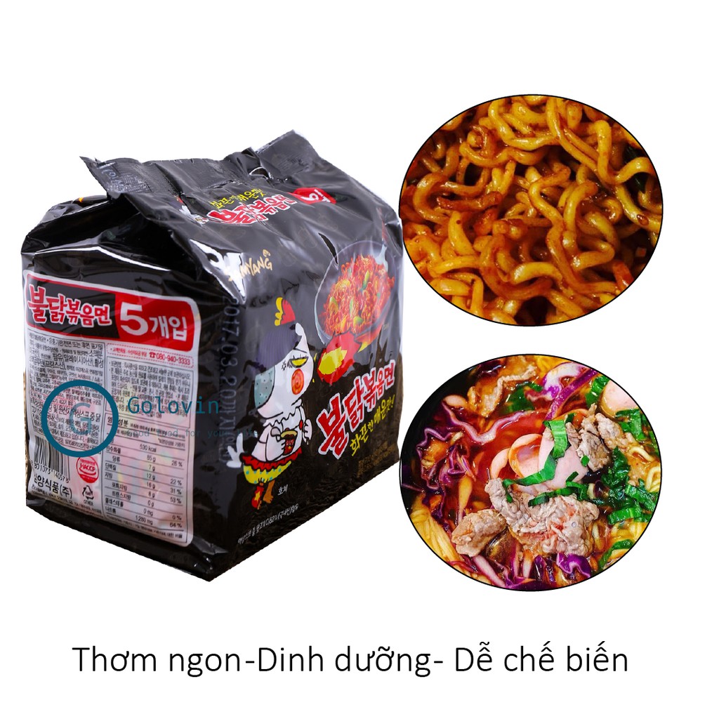 Mì cay Samyang Hàn Quốc Túi 140Gr Siêu Cay Cấp Độ 3  - Ăn Vặt Hàn Quốc Thơm Ngon, Bổ Dưỡng Golovinshop | BigBuy360 - bigbuy360.vn