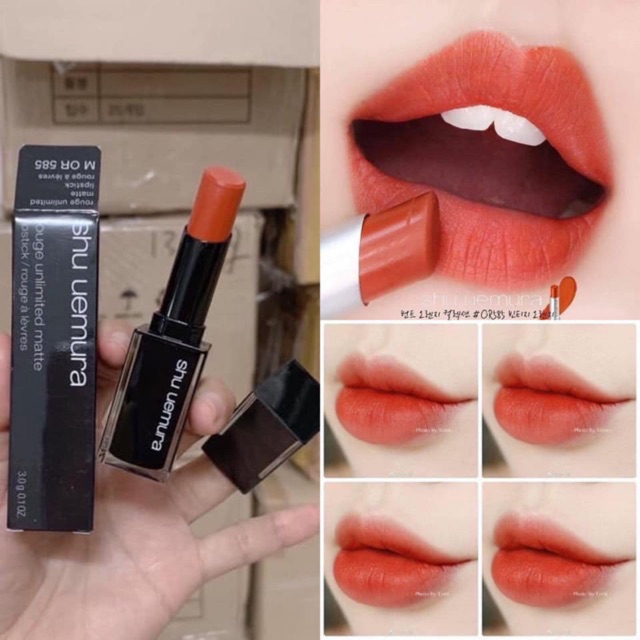 Son SHU UEMURA 585 vỏ đen 2019 (chuẩu auth đủ bill) #𝓜𝓸𝓶𝓸𝓷369 #CHERRY