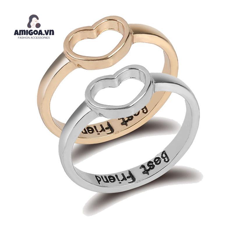 【amigoa.vn】Nhẫn Hình Trái Tim Kiểu gypsophila Bóng