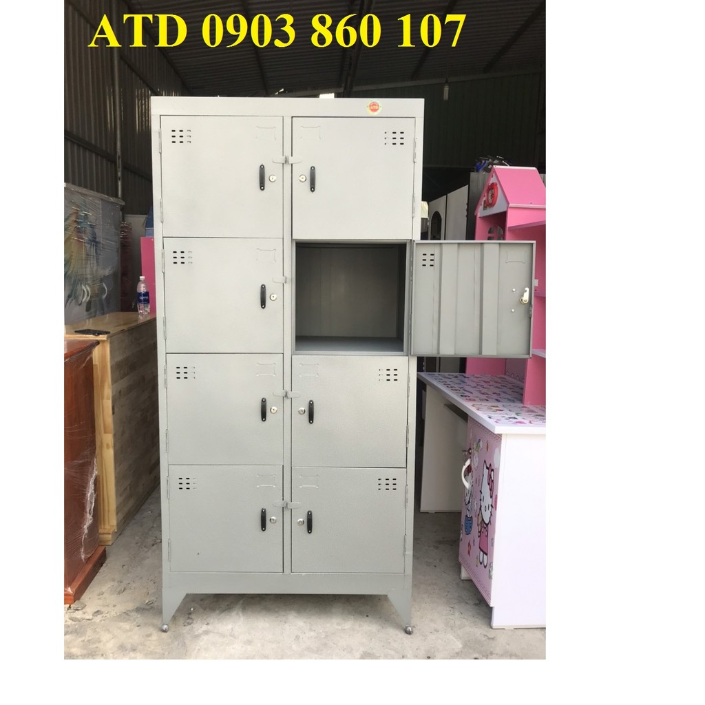 Tủ locker sắt văn phòng 8 cửa 10 cửa - tủ locker sắt đựng đồ cá nhân tủ dày dặn giá rẻ hcm bình dương