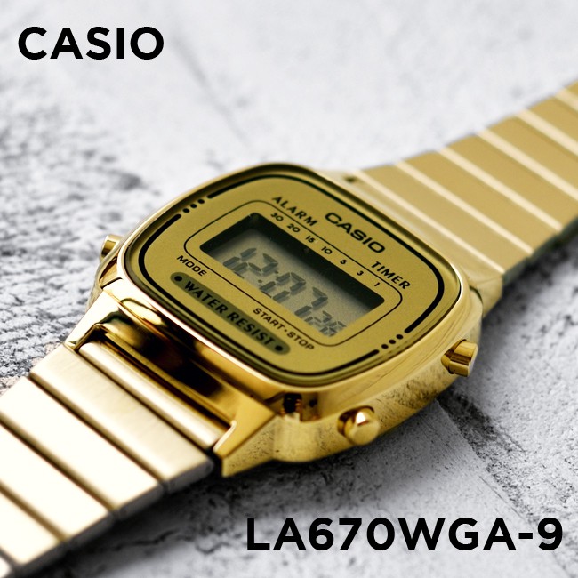 Đồng hồ nữ dây kim loại Casio Standard chính hãng Anh Khuê LA670WGA-9DF