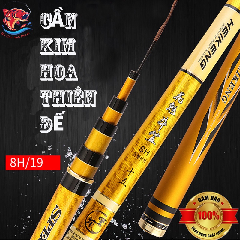 Cần Câu Tay Bạo Lực Câu Đơn Đài Kim Hoa Thiên Đế 8H Tặng Kèm Ngọn Phụ Phân Bố Lực 19 CC10
