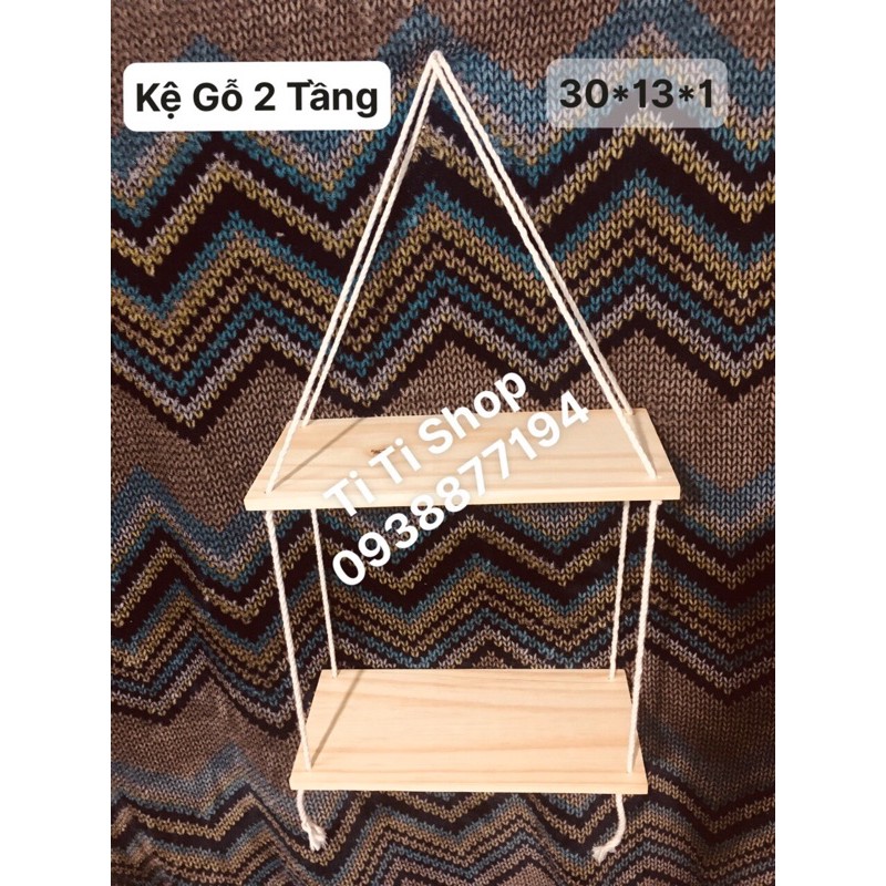 Kệ Gỗ Treo 2 Tầng