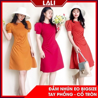Đầm nữ công sở bigsize, váy bigsize nữ tay phồng LALI