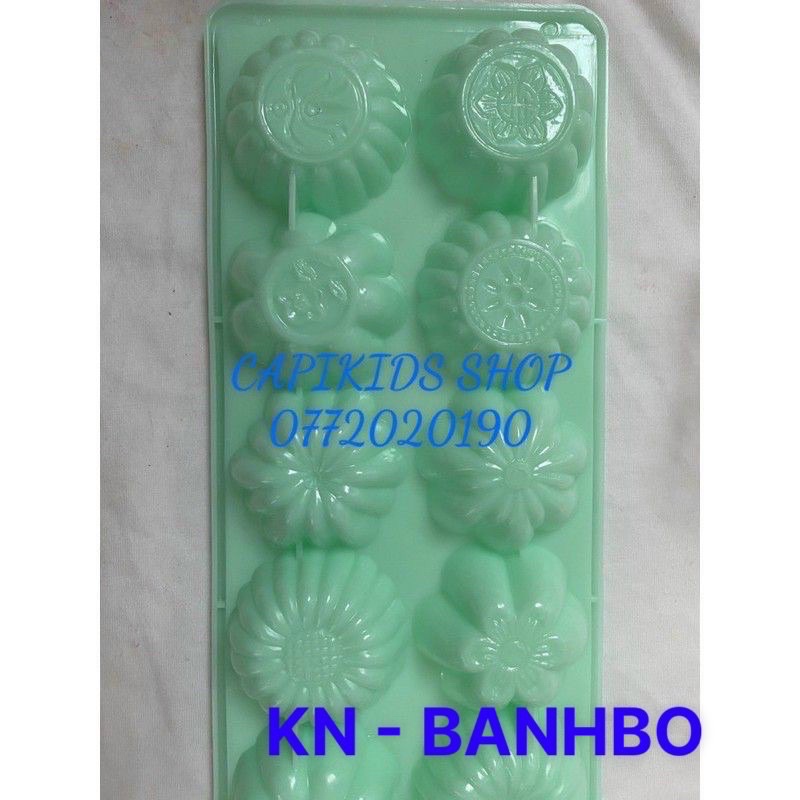 Combox2cái Khay đá, rau câu, socola hình bánh bò - 10 viên