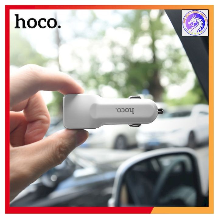 Cốc sạc xe hơi chính hãng Hoco Z23 2 usb 2.4A