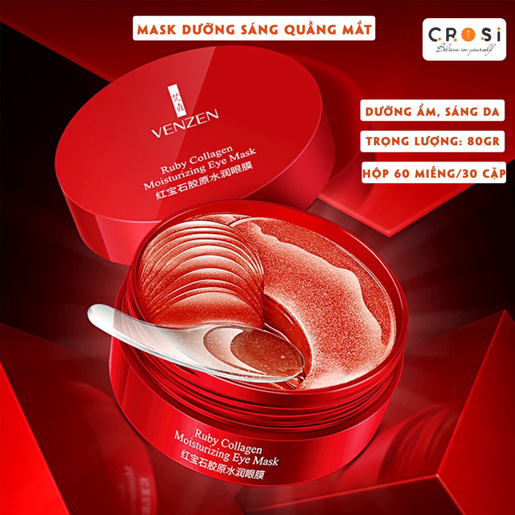 Mặt nạ mắt Collagen hộp 60 miếng, dưỡng sáng, trắng vùng quầng thâm mắt | BigBuy360 - bigbuy360.vn