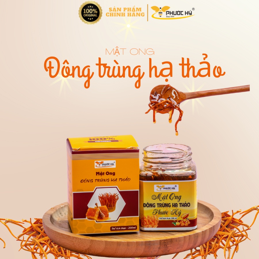 Mật ong đông trùng hạ thảo Phước Hỷ 200ml