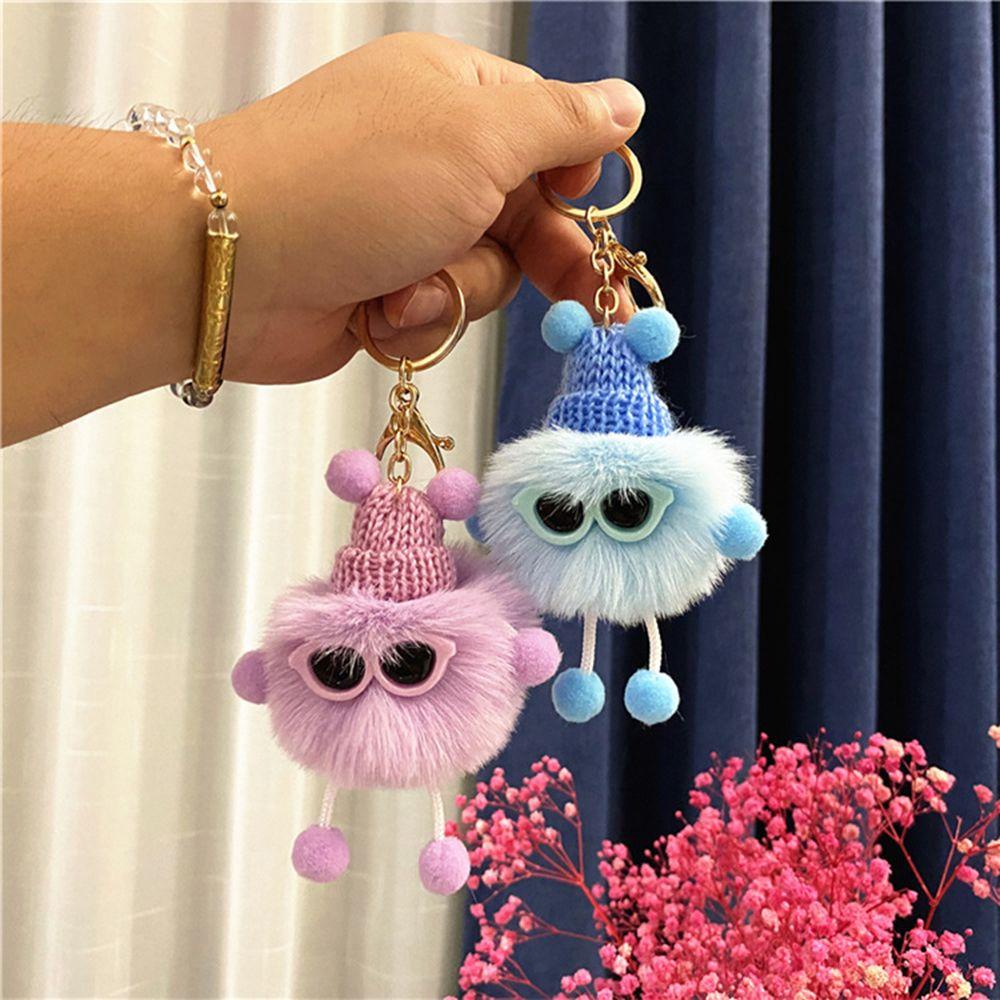 Móc Khóa Hình Búp Bê Thỏ Đeo Kính Mát Dễ Thương