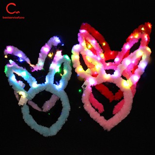 Cài Tóc Tai Thỏ Có Đèn Led Phát Sáng Độc Đáo