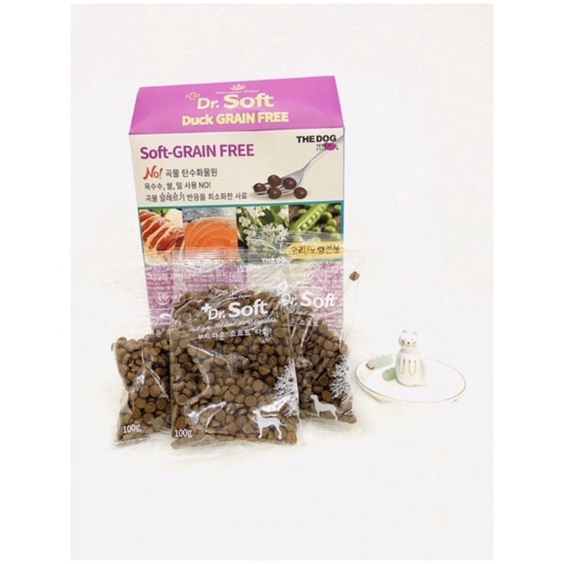 Thức Ăn Hạt Mềm Cho Chó Mọi Lứa Tuổi Vị Vịt Dr.Soft Duck Grain Free Hộp 1.2kg