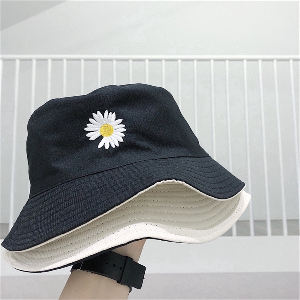 Nón Vành Chống Nắng Hai Mặt Họa Tiết Hoa Phong Cách Hàn Quốc Cho Nữ