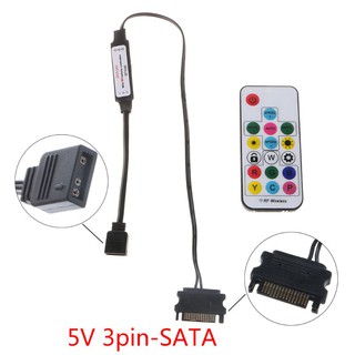 H.S.V✺RGB Controller RF Wireless Remote Control for Case LED Light 3Pin 5V/4Pin 12V