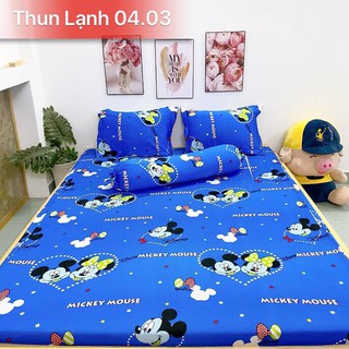 Bộ ga thun lạnh cotton (ko mền). drap 1m2/1m4/1m6/1m8