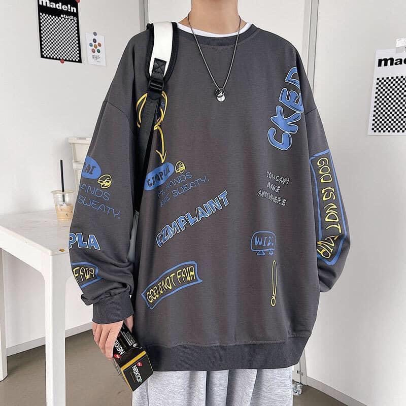 Áo Sweater Dài Tay Unisex In Hình SIÊU HÓT🔥Áo Nỉ Thụng Tay Phồng (Hàng Sẵn, Ảnh Thật) | BigBuy360 - bigbuy360.vn