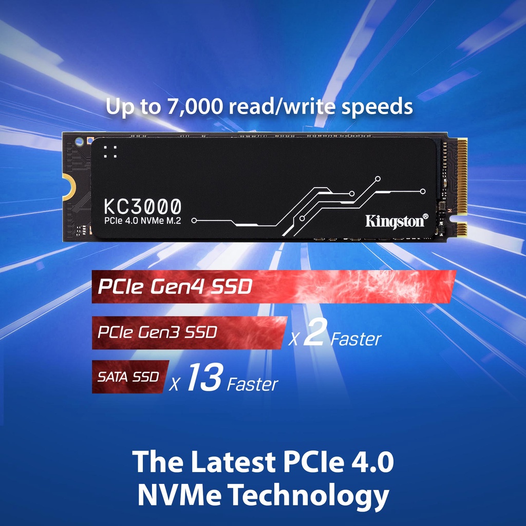 Ổ cứng SSD Kingston KC3000 512G-2048G PCIe 4.0 NVMe M.2 SSD Hiệu năng cao dành cho máy tính để bàn và máy tính xách tay | BigBuy360 - bigbuy360.vn