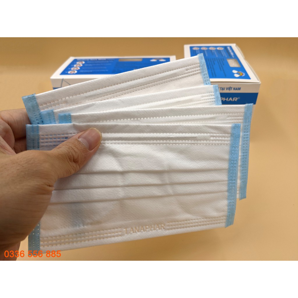 Khẩu trang y tế Tanaphar 3 lớp - Hộp 50 chiếc | BigBuy360 - bigbuy360.vn