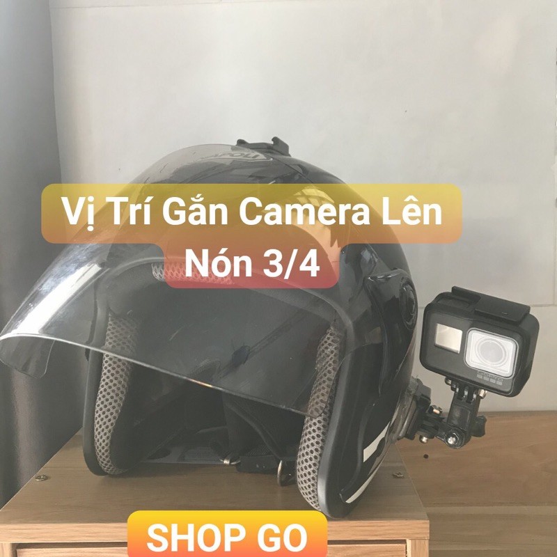 SETTING FULL BỘ PHỤ KIỆN  MOUNT GẮN CAMERA HÀNH TRÌNH LÊN NÓN BẢO HIỂM 3/4 | BigBuy360 - bigbuy360.vn