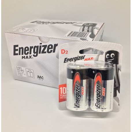 Pin Đại size D Energizer Max vỉ 2 viên 1.5V (Nhập Khẩu Chính Hãng USA)